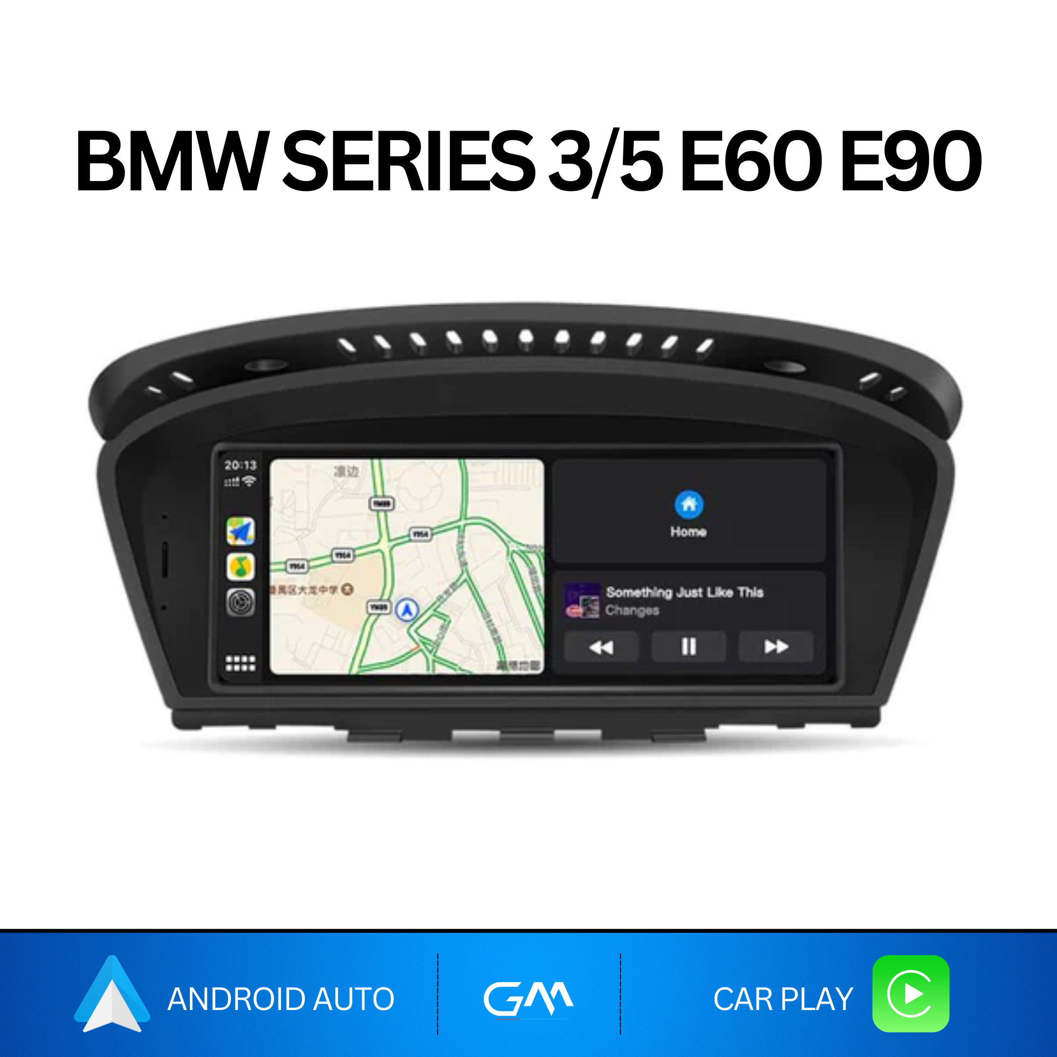 German Mods UK Android screen head unit for BMW with real-time navigation