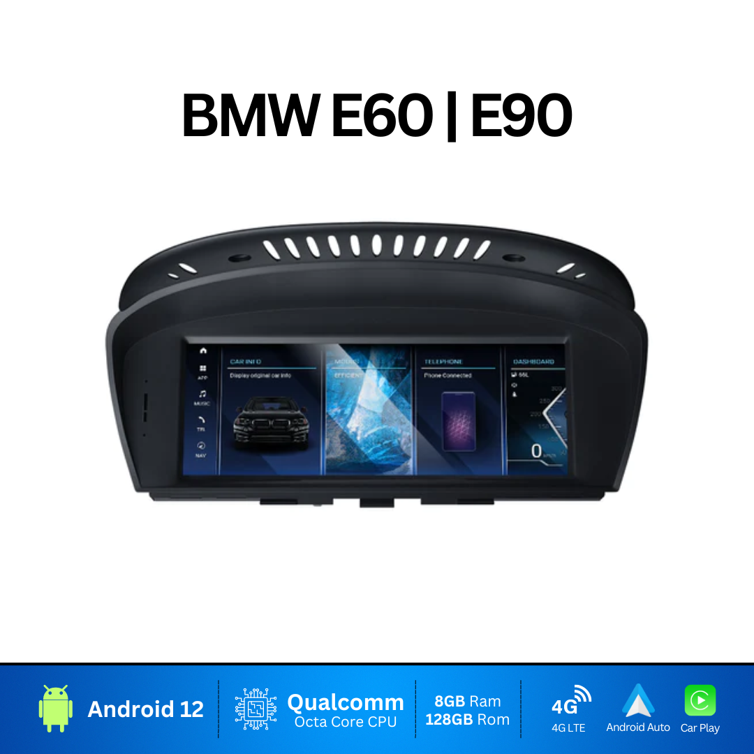 BMW Multimedia Player | "8.8" Wireless CarPlay Android Auto GPS Navigation Head Unit Screen for BMW Series 3, 5, E60, E61, E63, E64, M6, E90 - Upgrade Car Radio | German Mods UK