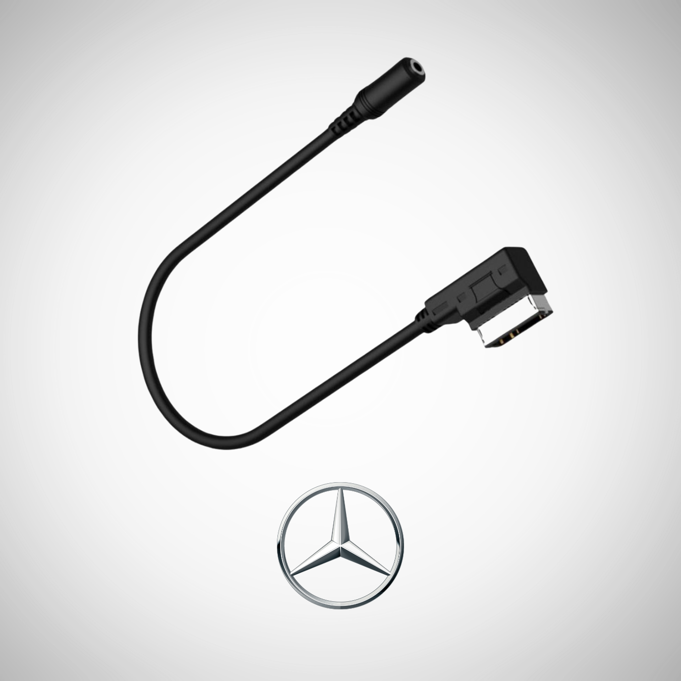 Mercedes 3.5mm AUX jack cable, 3.5mm audio input adapter for Mercedes Benz, AUX interface for Mercedes COMAND system, Mercedes 3.5mm jack plug for music playback, stereo AUX adapter for Mercedes C-Class E-Class, 3.5mm jack to MMI cable for Mercedes, Mercedes Benz AUX audio jack retrofit, 3.5mm input connector for Mercedes media system, OEM-style Mercedes audio jack, Mercedes AUX-in port cable, plug and play 3.5mm jack for Mercedes infotainment system.