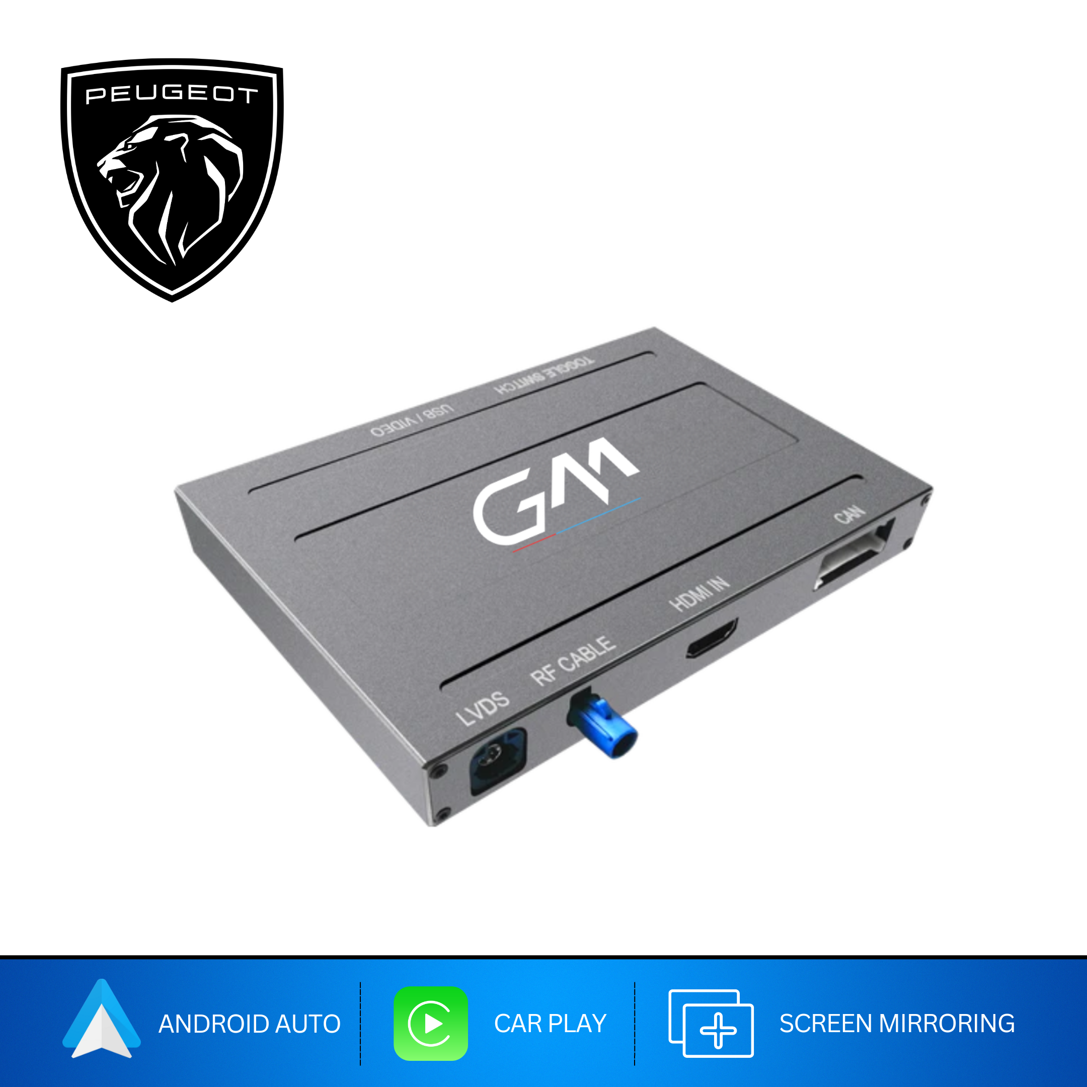 Peugeot Citroën CarPlay Android Auto MMI upgrade, wireless CarPlay for Peugeot 208 308 3008, Android Auto retrofit for Citroën C3 C4 C5, plug and play MMI interface for Peugeot and Citroën, multimedia screen upgrade with CarPlay, OEM-style CarPlay module for Citroën, Android Auto box for Peugeot, Peugeot Android Auto head unit replacement, CarPlay retrofit for Citroën touchscreen, Peugeot Citroën CarPlay activation kit, Android Auto system for PSA vehicles.